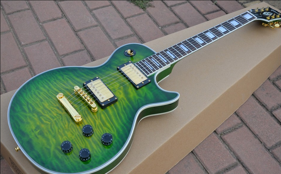 Gibson Les Paul Custom Shop Quilted Iguana Burst Chinese Replica