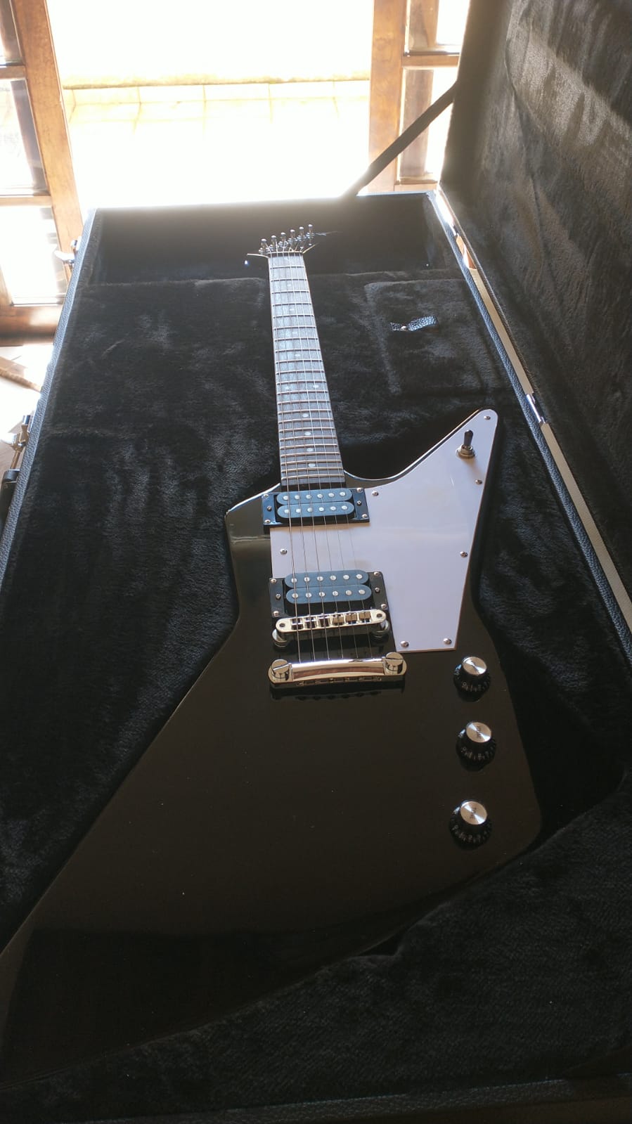 Gibson Explorer T Ebony 1976 Reissue Black Chinese Replica